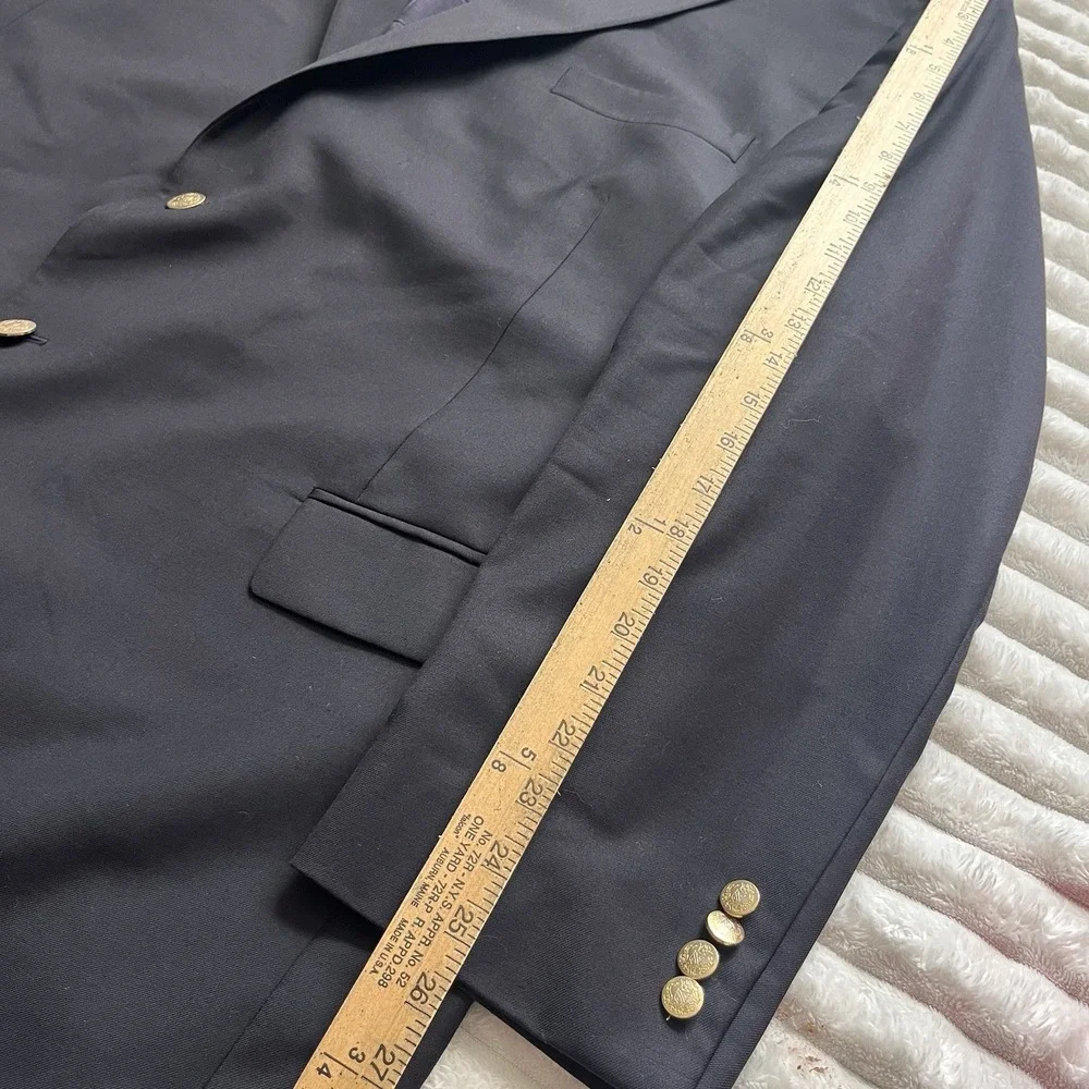 Jos. A. Bank Blazer Wool Men's 50R  Black gold suit jacket sport coat business